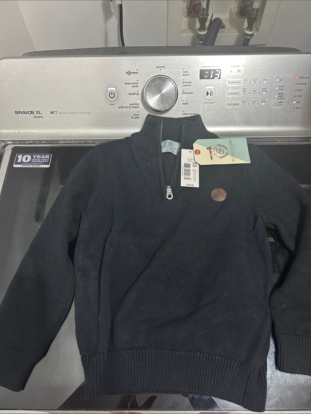 Boys size 4/5 quarter zip sweater top shirt new nwt dress